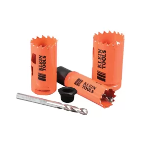 Klein Tools Electrician's Hole Saw Kit with Arbor (3-Piece)