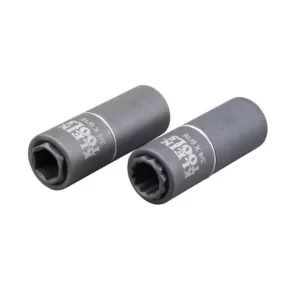 Klein Tools 1/2 in. Drive 2-in-1 Impact Socket 12-Point 3/4 in. and 9/16 in.