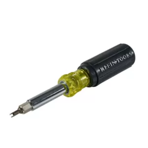 Klein Tools 11-in-1 Multi-bit Screwdriver/Nut Driver with Schrader Valve Core Tool - Cushion Grip Handle