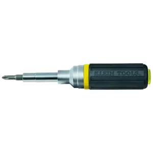 Klein Tools Ratcheting Multi-Bit Screwdriver/Nut Driver- Cushion Grip Handle