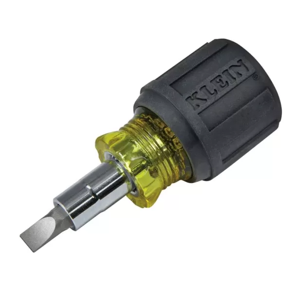 Klein Tools Stubby Multi-Bit Screwdriver/Nut Driver- Cushion Grip Handle