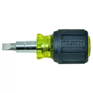 Klein Tools Stubby Multi-Bit Screwdriver/Nut Driver- Cushion Grip Handle