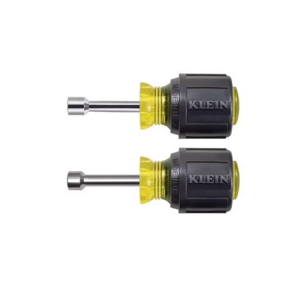 Klein Tools 2-Piece Stubby Nut Driver Set- Cushion Grip Handles