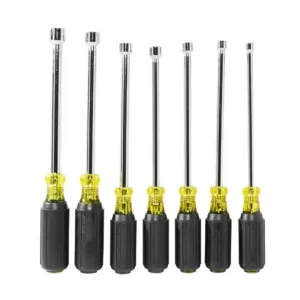 Klein Tools 7-Piece Magnetic Nut Driver Set with 6 in. Hollow Shafts- Cushion Grip Handles