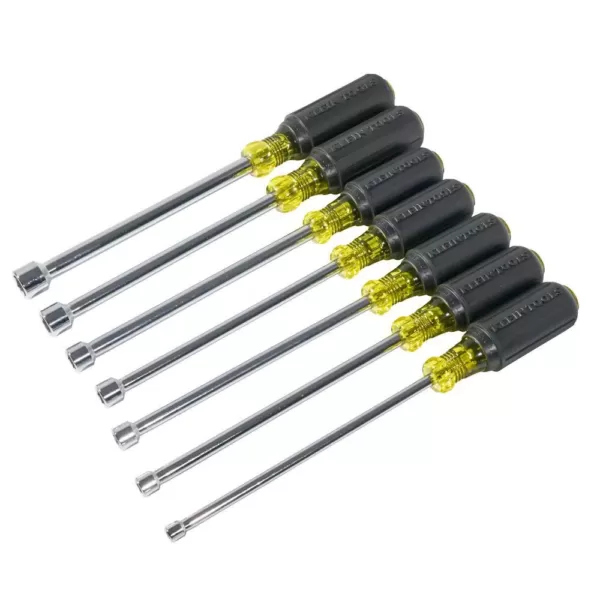 Klein Tools 7-Piece Magnetic Nut Driver Set with 6 in. Hollow Shafts- Cushion Grip Handles