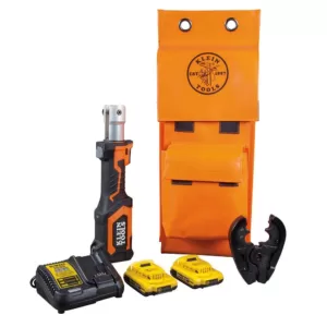 Klein Tools Battery-Operated BG Die/D3 Groove Crimper with Two 2 Ah Batteries Charger and Bag