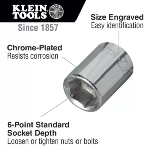 Klein Tools 20-Piece 3/8 in. Drive Socket Wrench Set