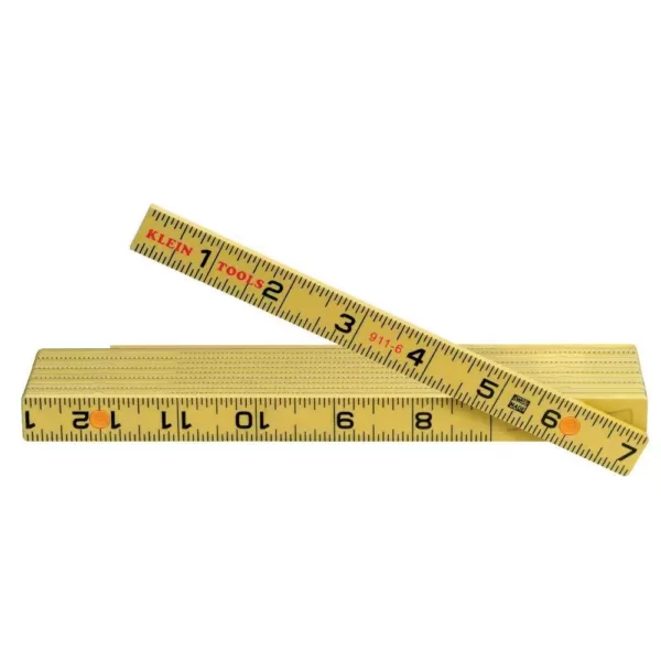 Klein Tools 6 ft. Fiberglass Folding Ruler