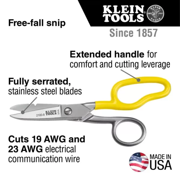 Klein Tools Electrical Scissors with Extended Handle