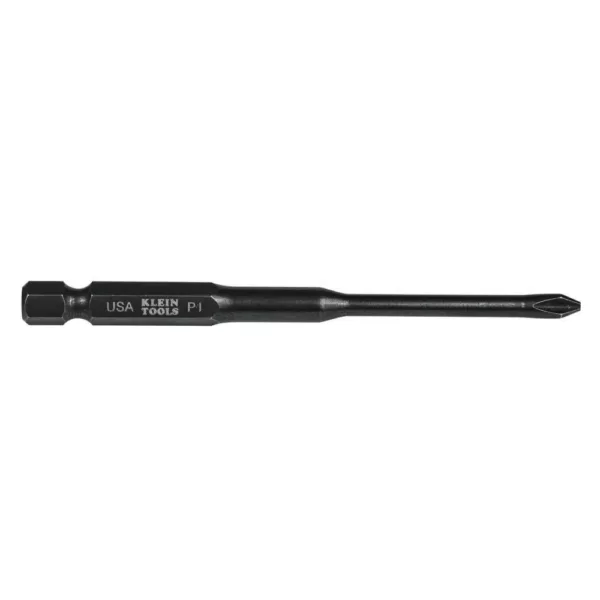 Klein Tools #1 Phillips 3-1/2 in. Steel Power Driver Bit (5-Pack)