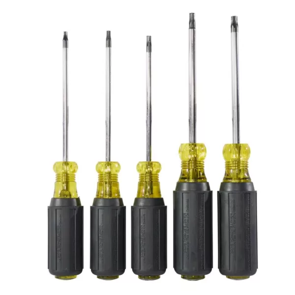 Klein Tools 5-Piece Torx Screwdriver Set- Cushion Grip Handles