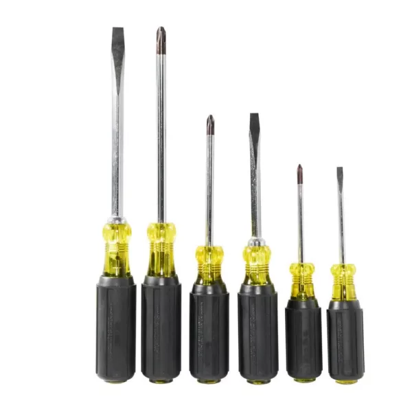 Klein Tools 6-Piece Assorted Screwdriver Set - Cushion Grip Handles