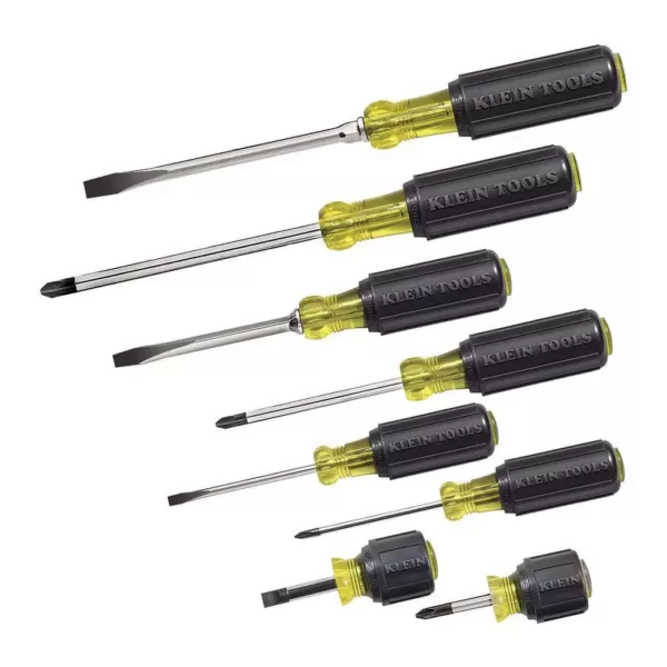 Klein Tools Assorted Screwdriver Set with Cushion Grip Handles (8-Piece)