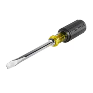 Klein Tools 5/16 in. Flat Head Screwdriver with 6 in. Square Shank- Cushion Grip Handle