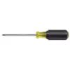 Klein Tools # 1 Square- Recess Tip Screwdriver with 4 in. Round Shank- Cushion Grip Handle