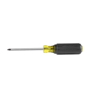 Klein Tools #2 Square- Recess Tip Screwdriver with 4 in. Round Shank- Cushion Grip Handle