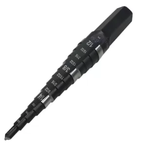 Klein Tools 1/8 in. to 1/2 in. High Speed Steel Double-Fluted Step Drill Bit