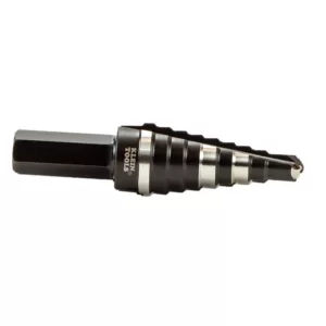 Klein Tools #3, 1/4 in. to 3/4 in. Step Drill Bit Double Fluted