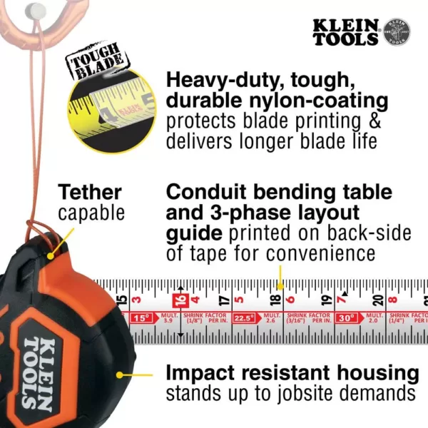 Klein Tools 16 ft. Magnetic Double-Hook Tape Measure