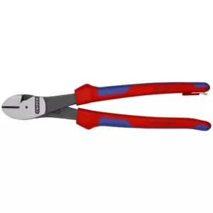 KNIPEX 10 in. H Leverage Diagonal Cutters with Dual Comfort Grips and Tether Attachment