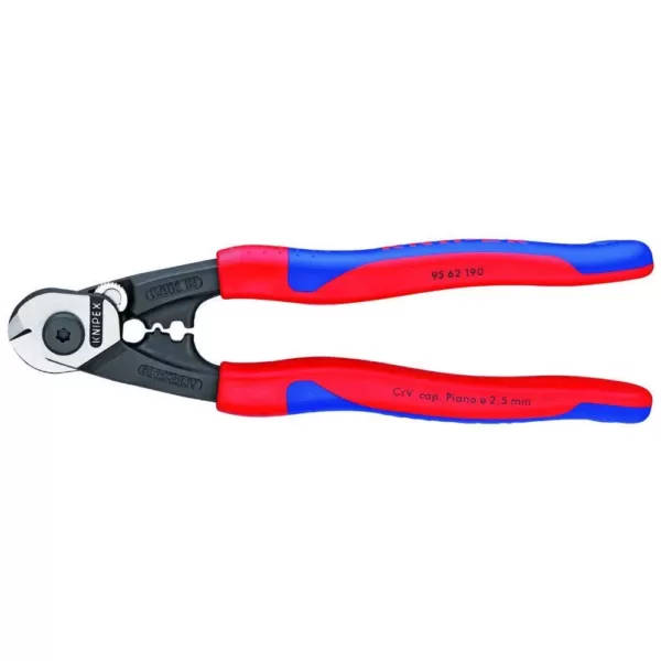 KNIPEX 7.5 in. Wire Rope Cutters with Comfort Grip Handles