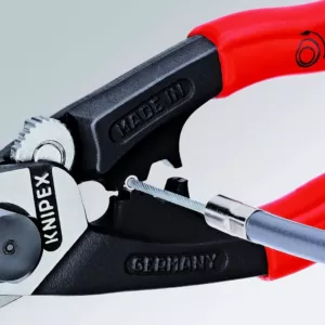 KNIPEX 7-1/2 in. Wire Rope Cutters with Dual-Comfort Grip Handles and Tether Attachment