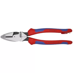 KNIPEX 9-1/2 in. High Leverage Lineman's Pliers with Dual-Component Comfort Grips and Tether Attachment