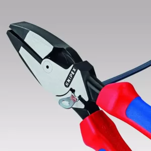 KNIPEX 9-1/2 in. Ultra-High Leverage Lineman's Pliers with Fish Tape Puller, Crimper and Tether Attachment