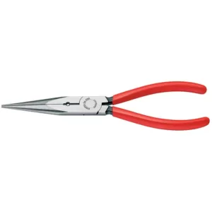 KNIPEX 8 in. Long Nose Pliers with Cutter and 12 AWG Stripping Hole