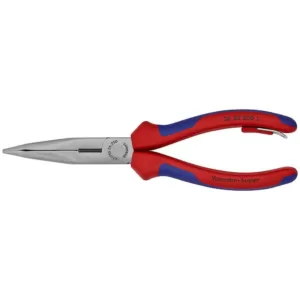 KNIPEX 8 in. Angled Long Nose Pliers with Side Cutter and Dual-Component Comfort GripsTether Attachment