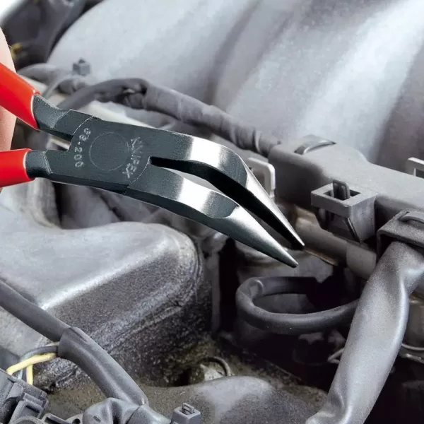 KNIPEX 8 in. Angled Long Nose Pliers