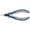 KNIPEX 5-1/4 in. Precision Electronics Gripping Pliers with Flat, Wide Jaws and Multi-Component Handles