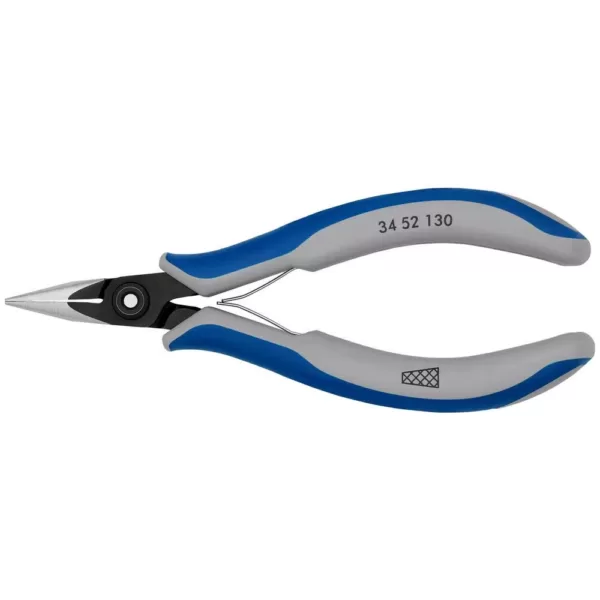 KNIPEX 5-1/4 in. Precision Electronics Gripping Pliers with Half-Round, Cross Hatched Jaws