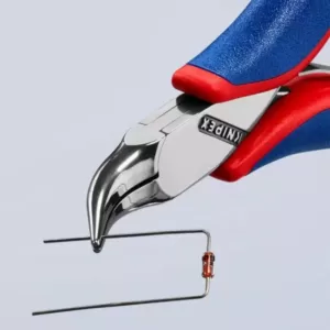 KNIPEX 4-1/2 in. Electronics Pliers-Angled Half Round Tips