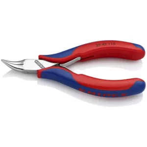 KNIPEX 4-1/2 in. Electronics Pliers-Angled Half Round Tips