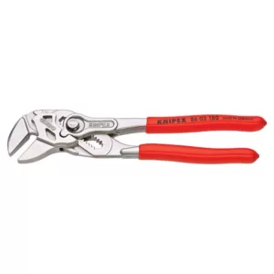 KNIPEX Heavy Duty Forged Steel 7-1/4 in. Pliers Wrench with Nickel Plating