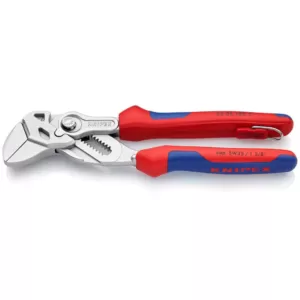 KNIPEX 7-1/4 in. Pliers Wrench with Dual-Component Comfort Grips and Tether Attachment