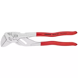 KNIPEX 10 in. Angled Adjustable Pliers Wrench with Smooth Parallel Jaws