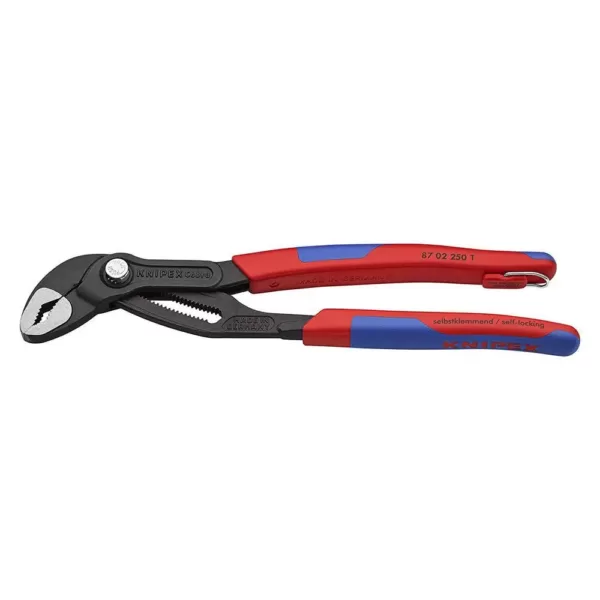 KNIPEX 10 in. Cobra Pliers with Dual-Component Comfort Grips and Tether Attachment