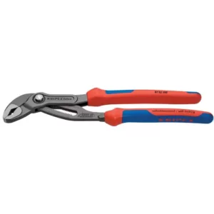 KNIPEX Heavy Duty Forged Steel 12 in. Cobra Pliers with 61 HRC Teeth and Multi-Component Comfort Grip