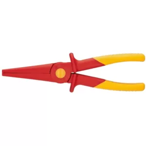 KNIPEX 8-3/4 in. 1,000-Volt Insulated Flat Nose Plastic Pliers