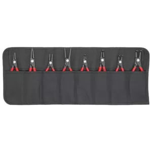 KNIPEX Precision Circlip Pliers Set with Tool Roll (8-Piece)