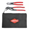 KNIPEX Cobra 10 in. Box Joint Pliers/8 in. Diagonal Cutting Pliers Set with Bonus Bag (3-Piece)