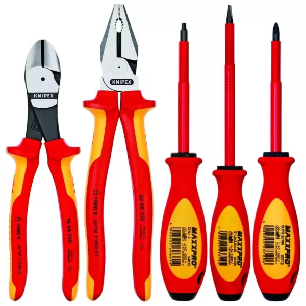 KNIPEX Pliers and Screwdriver Tool Set (5-Piece)