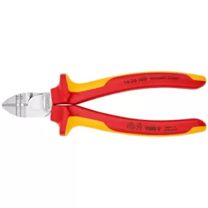 KNIPEX 6-1/4 in. 1000-Volt Insulated Diagonal Cutter and Insulation Stripper