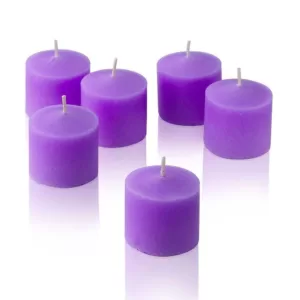 Light In The Dark 10 Hour Lavender Unscented Votive Candles (Set of 12)