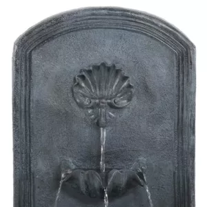 Sunnydaze Decor Seaside Resin Lead Solar Outdoor Wall Fountain