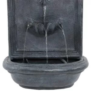 Sunnydaze Decor Seaside Resin Lead Solar Outdoor Wall Fountain