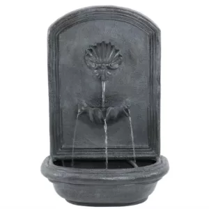 Sunnydaze Decor Seaside Resin Lead Solar Outdoor Wall Fountain