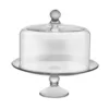 Libbey Selene 2-piece Clear Glass Cake Stand with Dome